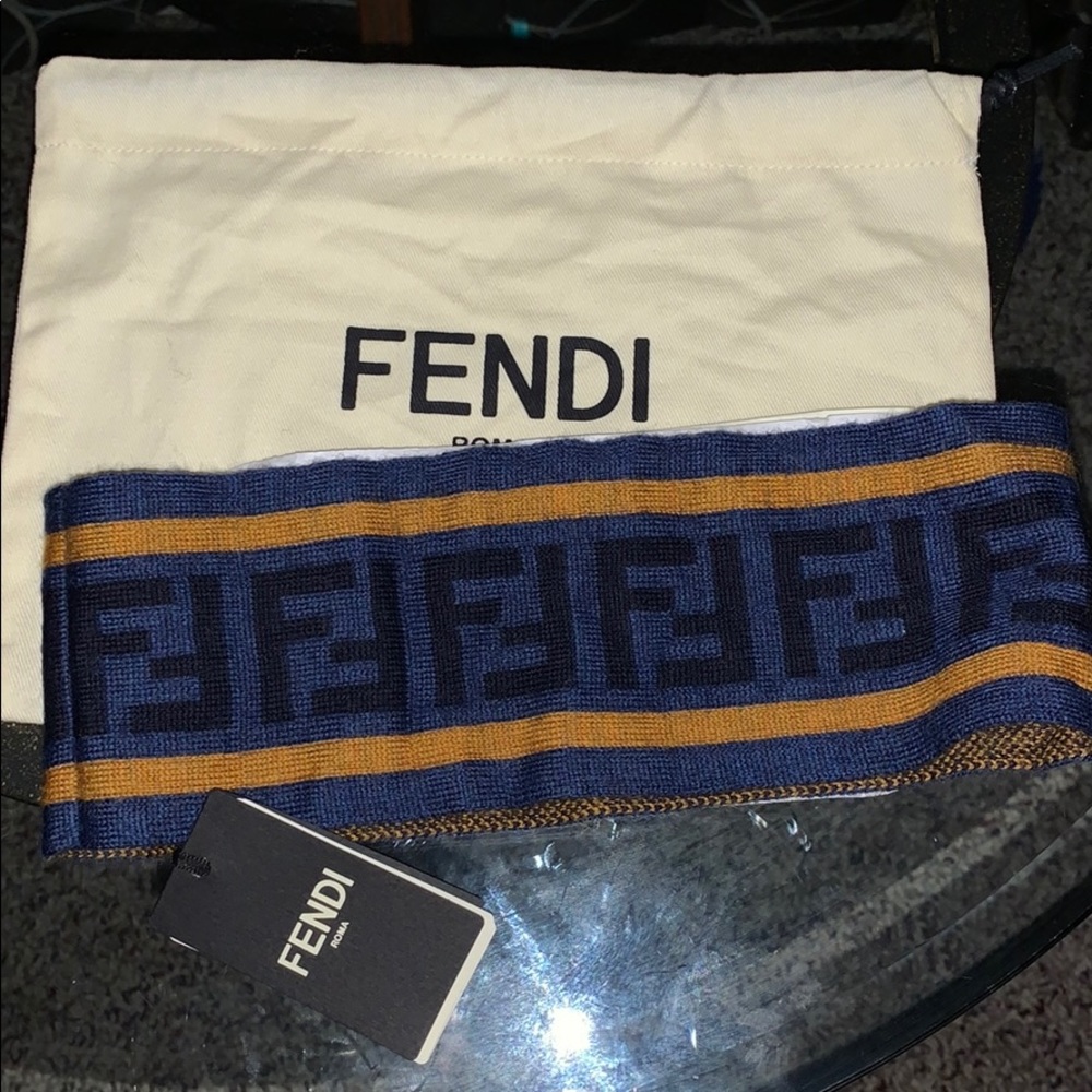 Fendi Double F Logo Headband